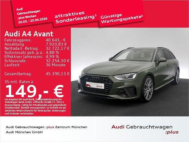 Gebraucht Audi A4 S-Line 204 PS (150 kW) 2024 Distriktgrün metallic Kombi