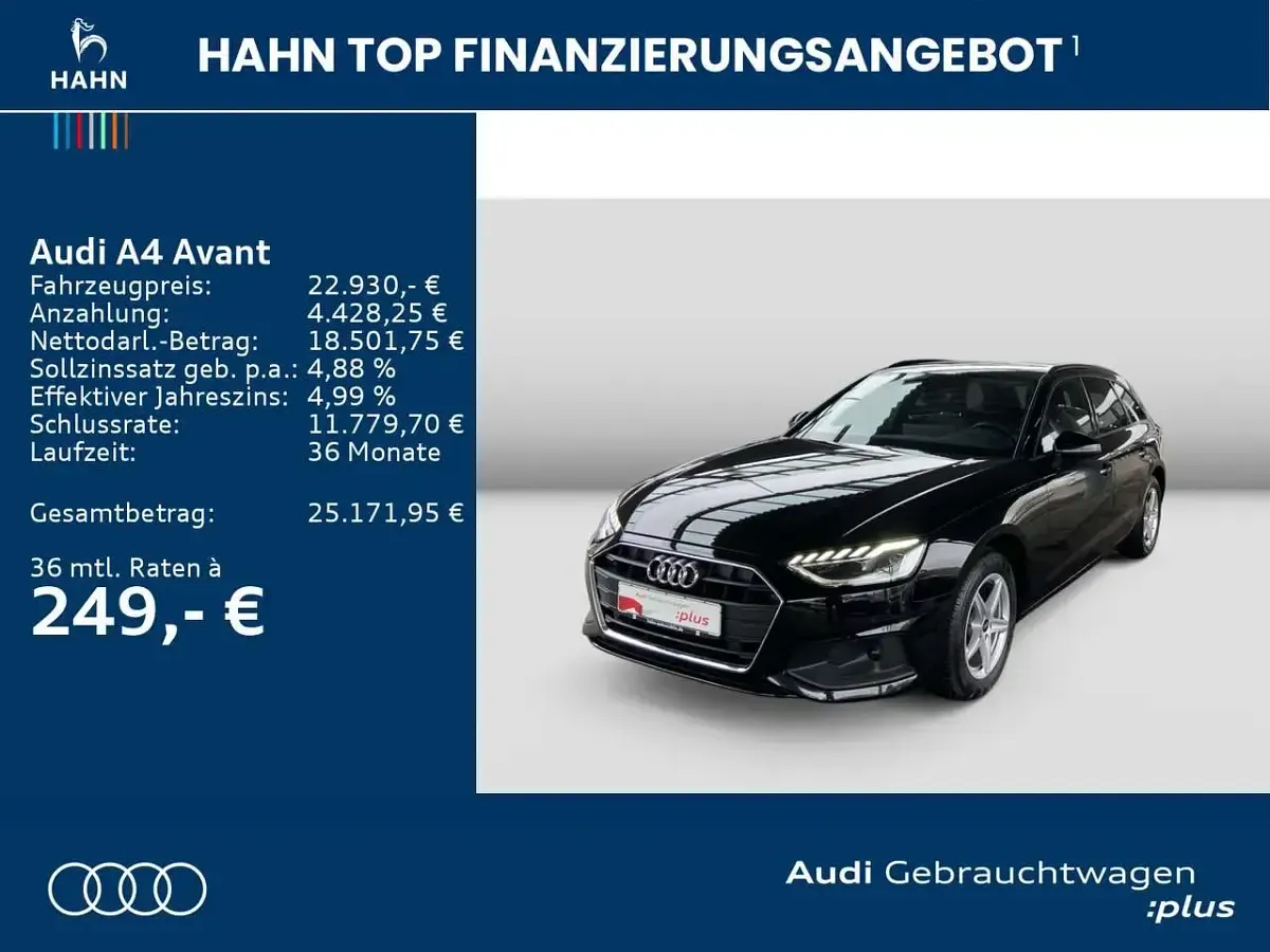 Usata Audi A4 S-Line 136 CV (100 kW) 2023 Nero Station wagon
