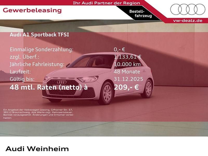 Weiß Neu 2025 Audi A1 Sportback Kleinwagen | 23.339 € (Superpreis) - Bild 1/3