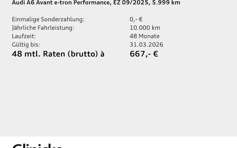 Gebraucht Audi A6 e-tron Performance 280 kW (381 PS) 2025 Blau Kombi