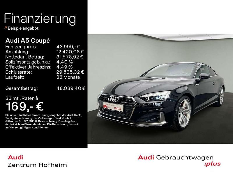Mythosschwarz metallic Gebraucht 2024 Audi A5 Advanced Plus Coupé | 43.999 € (Guter Preis) - Bild 1/3