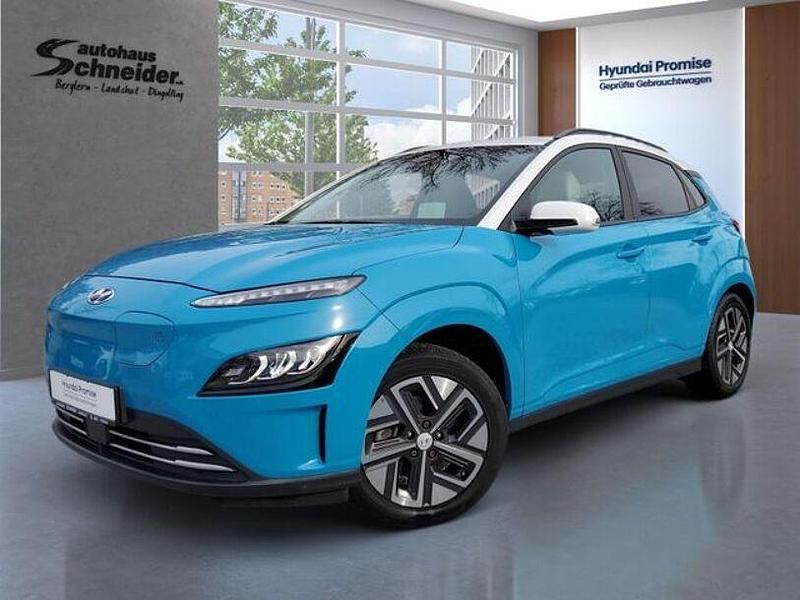 Dive in jeju / chalk white Gebraucht 2022 Hyundai Kona Prime SUV | 24.850 € (Teuer) - Bild 1/4