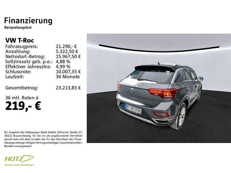 Gebraucht VW T-Roc Style 110 PS (80 kW) 2023 Indiumgrau metallic (metallic) SUV