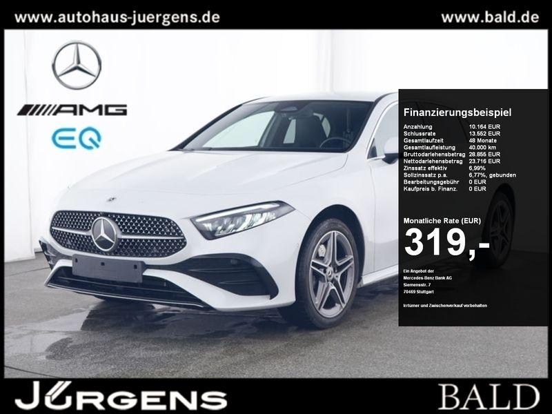Weiss digitalweiss metallic Gebraucht 2024 Mercedes A250 AMG Limousine | 33.880 € (Fairer Preis) - Bild 1/4