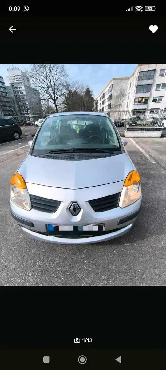 Usado Renault Modus 75 CV (55 kW) 2006 Plateado Monovolumen
