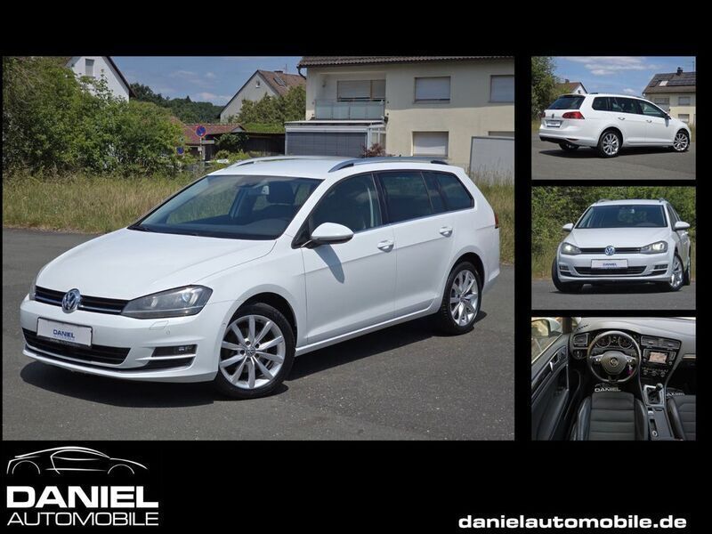 Pure white Gebraucht 2013 VW Golf VII Highline Kombi | 7.399 € (Fairer Preis) - Bild 1/4