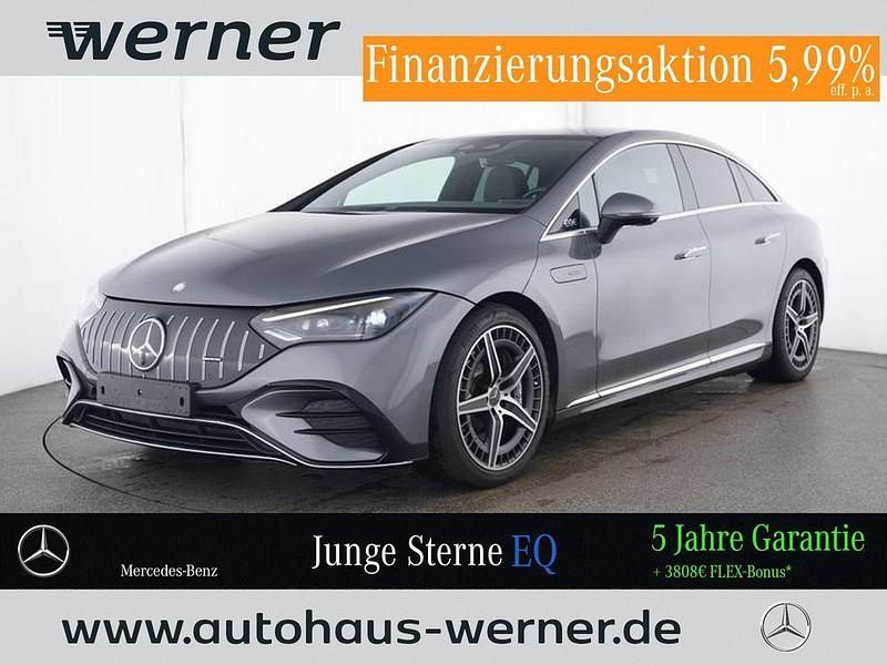 Lack selenitgrau (metallic) Gebraucht 2024 Mercedes EQE AMG 43 Premium Limousine | 54.954 € (Superpreis) - Bild 1/4