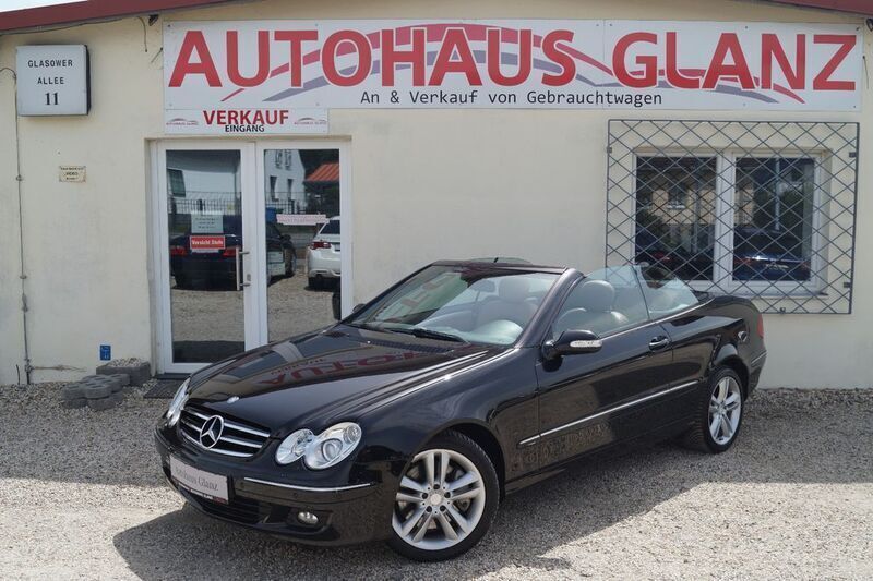 Obsidianschwarz metalliclack Gebraucht 2008 Mercedes CLK320 Cabrio | 11.999 € (Fairer Preis) - Bild 1/4