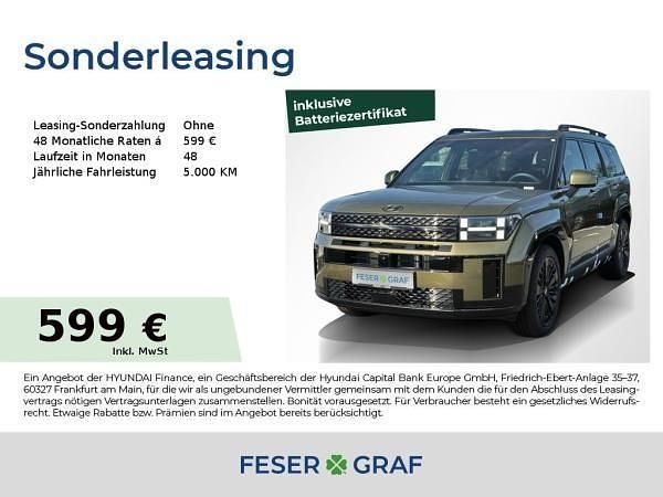 Grün (ocado green) Neu 2025 Hyundai Santa Fe Blackline SUV | 57.390 € (Fairer Preis) - Bild 1/4