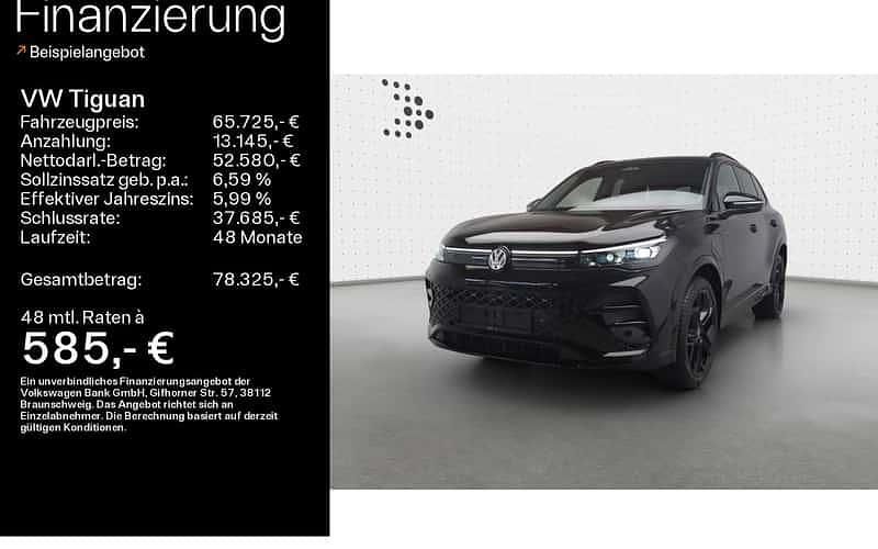 Schwarz Neu 2025 VW Tiguan R-line SUV | 65.725 € - Bild 1/4