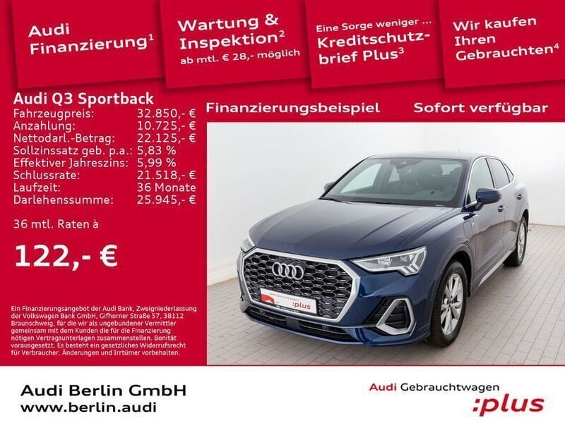 Individuallackierungen audi exclusive Gebraucht 2022 Audi Q3 Sportback S-Line SUV | 33.900 € (Guter Preis) - Bild 1/3