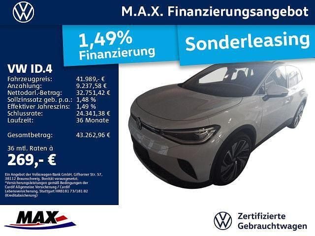 Gletscherweiß metallic (metallic) Gebraucht 2025 VW ID.4 Pro SUV | 41.989 € (Guter Preis) - Bild 1/2