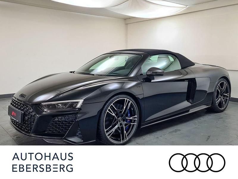 Mythosschwarz metallic verdeck Gebraucht 2023 Audi R8 Spyder Performance Cabrio | 229.888 € - Bild 1/4