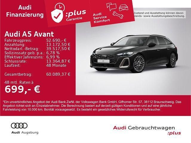 Mythosschwarz metallic Gebraucht 2025 Audi A5 Ambiente Kombi | 52.690 € (Superpreis) - Bild 1/4