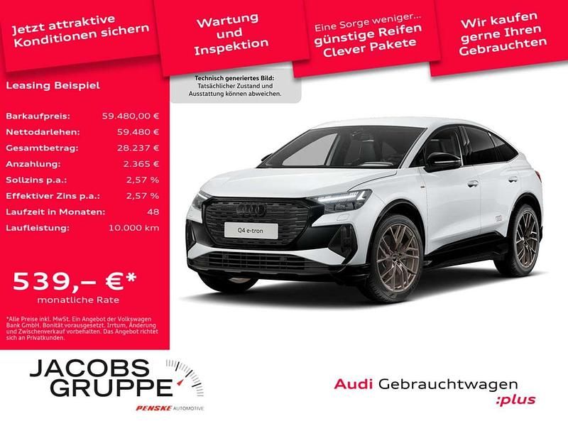 Weiß Gebraucht 2025 Audi Q4 Sportback e-tron Sport SUV | 59.480 € - Bild 1/4