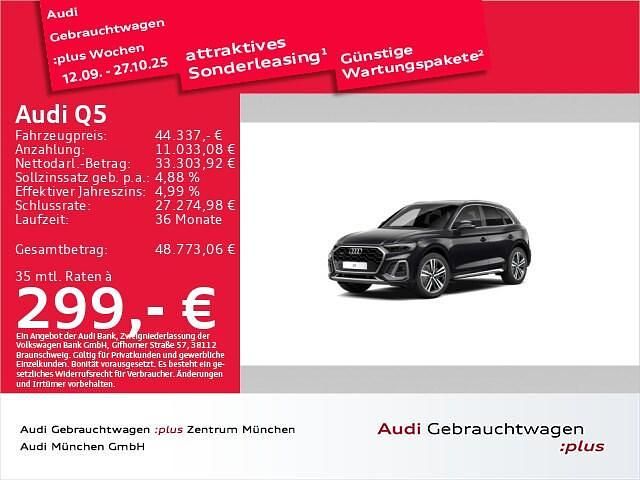 Mythosschwarz metallic Gebraucht 2021 Audi Q5 Ambiente SUV | 44.337 € (Fairer Preis) - Bild 1/2