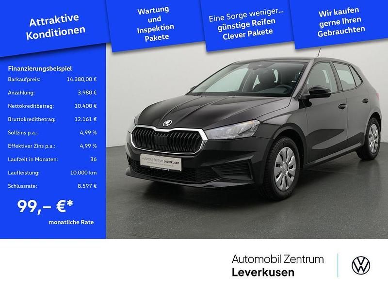 Schwarz / blackmagic perleffekt (metallic) Gebraucht 2022 Skoda Fabia Active Kleinwagen | 14.380 € (Fairer Preis) - Bild 1/4