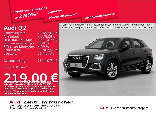 Schwarz Gebraucht 2023 Audi Q2 Advanced SUV | 23.692 € (Fairer Preis) - Bild 1/2