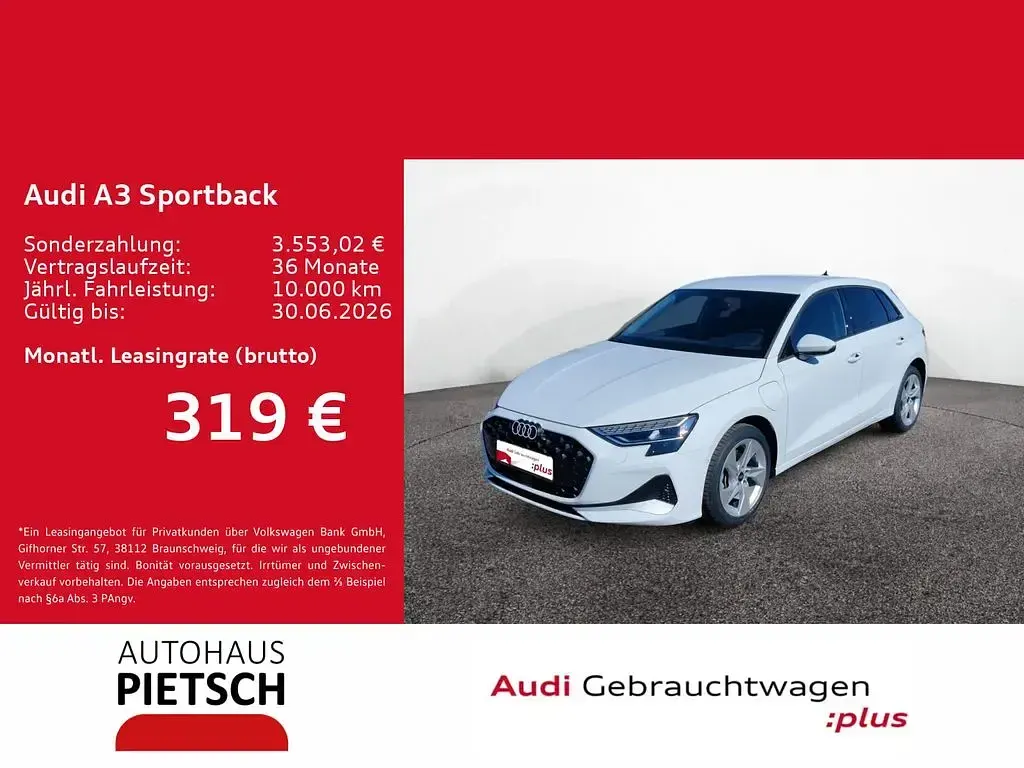 Używany Audi A3 Advanced 204 KM (150 kW) 2025 Biały Sedan/Limuzyna