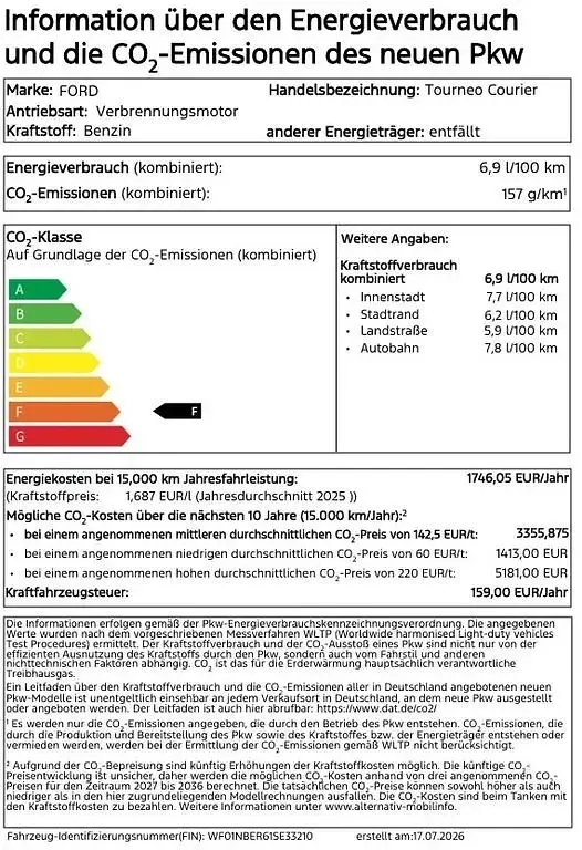 Gebraucht Ford Tourneo Courier Trend 125 PS (91 kW) 2026 Van / Kleinbus