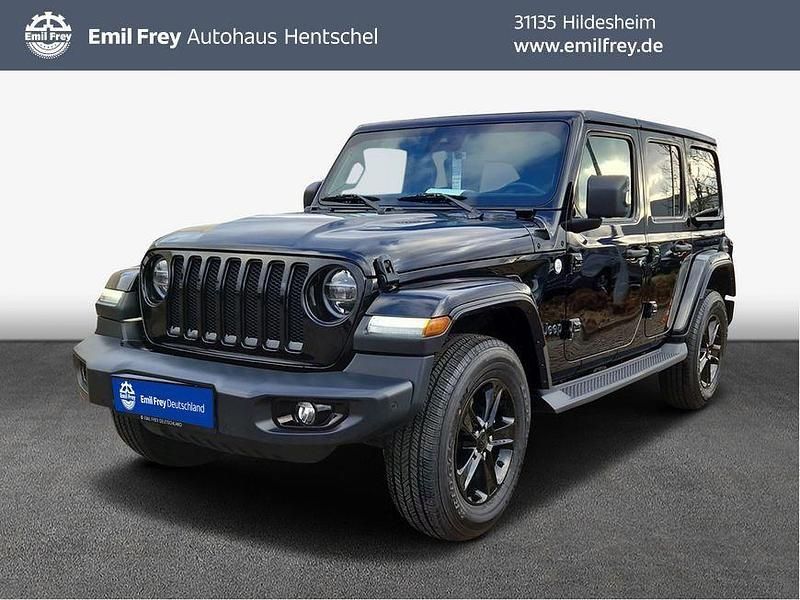 Schwarz Gebraucht 2020 Jeep Wrangler Unlimited Sahara SUV | 49.927 € (Teuer) - Bild 1/4