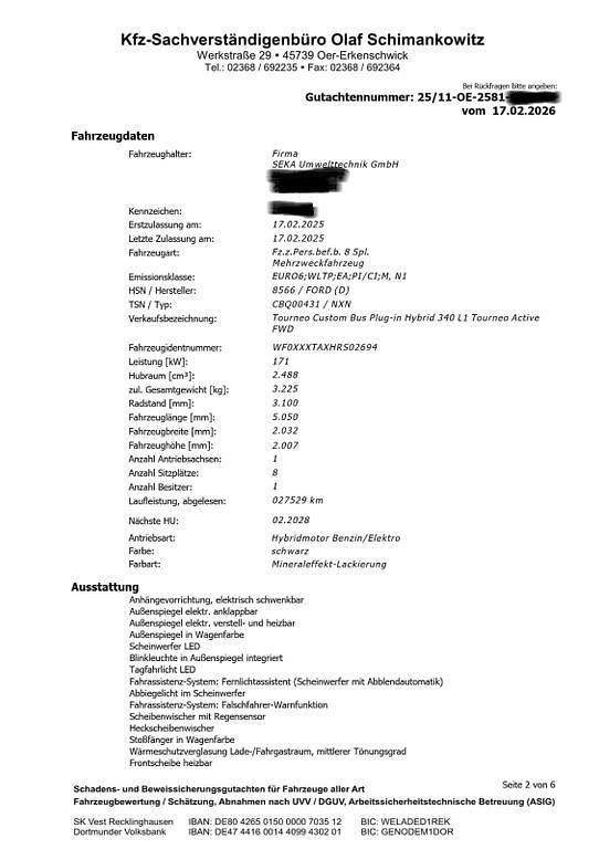 Gebraucht Ford Tourneo Active 232 PS (170 kW) 2025 Schwarz Van / Kleinbus