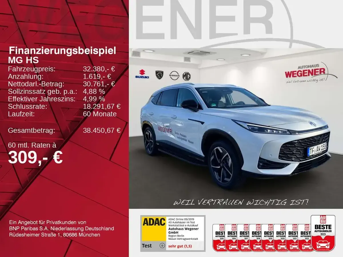 Gebraucht MG HS Luxury 272 PS (200 kW) 2025 Pearl white SUV