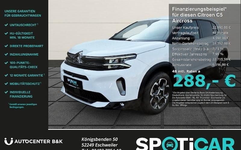 Weiß Gebraucht 2024 Citroën C5 Aircross SUV | 22.990 € (Superpreis) - Bild 1/4