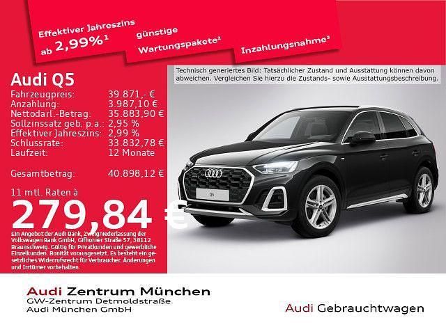 Mythosschwarz metallic Gebraucht 2022 Audi Q5 Ambiente SUV | 39.871 € (Fairer Preis) - Bild 1/2