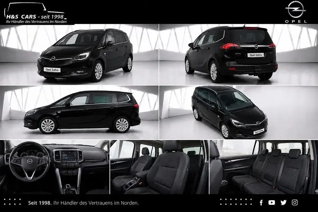 Gebraucht Opel Zafira Active 140 PS (102 kW) 2017 Schwarz Van / Kleinbus