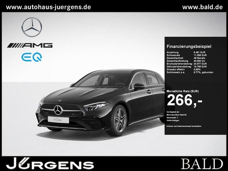 Unilack nachtschwarz Gebraucht 2024 Mercedes A180 AMG Limousine | 28.270 € (Superpreis) - Bild 1/4