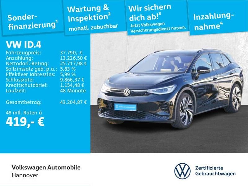 Grenadillschwarz (metallic) Gebraucht 2023 VW ID.4 GTX SUV | 37.790 € (Fairer Preis) - Bild 1/3