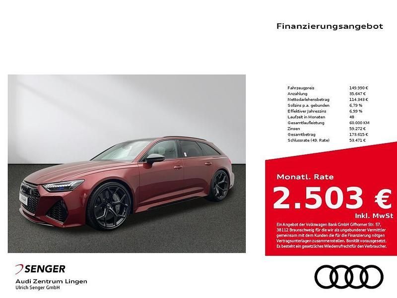 Rot Neu 2025 Audi RS6 Performance Kombi | 149.990 € (Guter Preis) - Bild 1/4