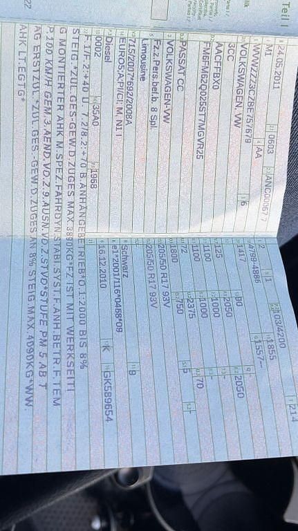 Gebraucht VW CC 140 PS (102 kW) 2011 Schwarz Limousine