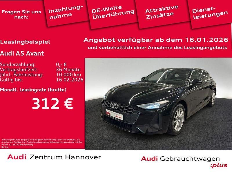 0e mythosschwarz metallic Gebraucht 2025 Audi A5 Sport Kombi | 37.750 € - Bild 1/4