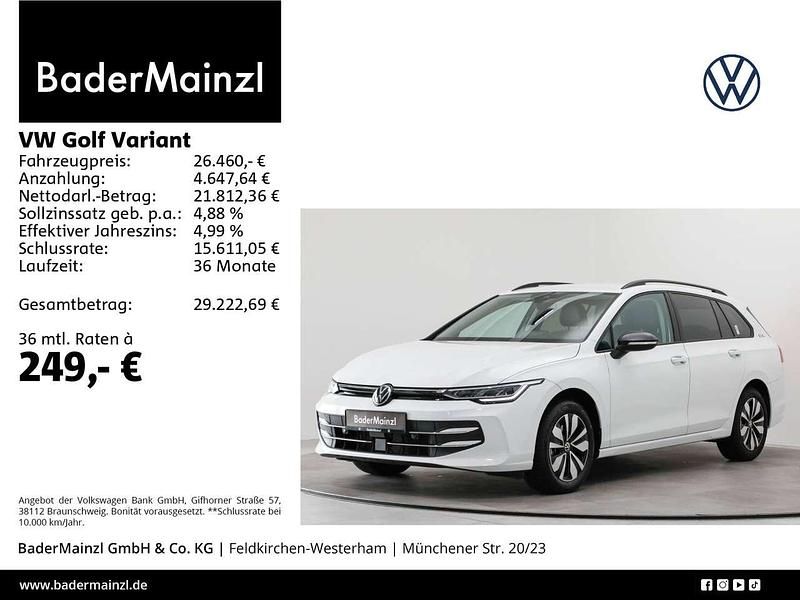 Pure white Gebraucht 2025 VW Golf VIII Goal Kombi | 26.460 € (Superpreis) - Bild 1/3