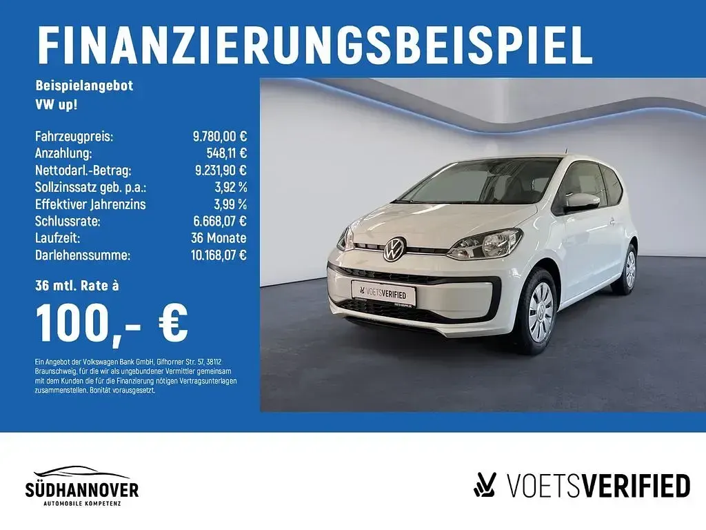 Gebraucht VW up! Move 65 PS (47 kW) 2021 Weiß Kleinwagen