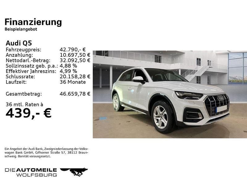 Gebraucht Audi Q5 Advanced 204 PS (150 kW) 2024 Gletscherweiß metallic (metallic) SUV