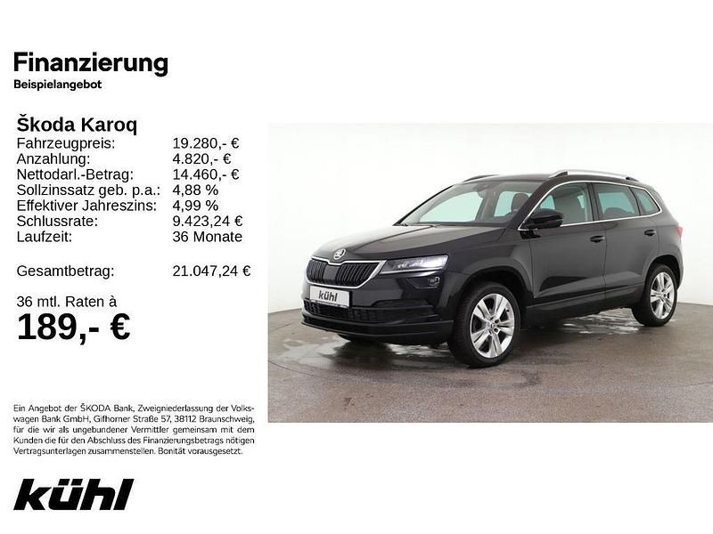 Schwarz Gebraucht 2019 Skoda Karoq Style SUV | 18.980 € (Superpreis) - Bild 1/4