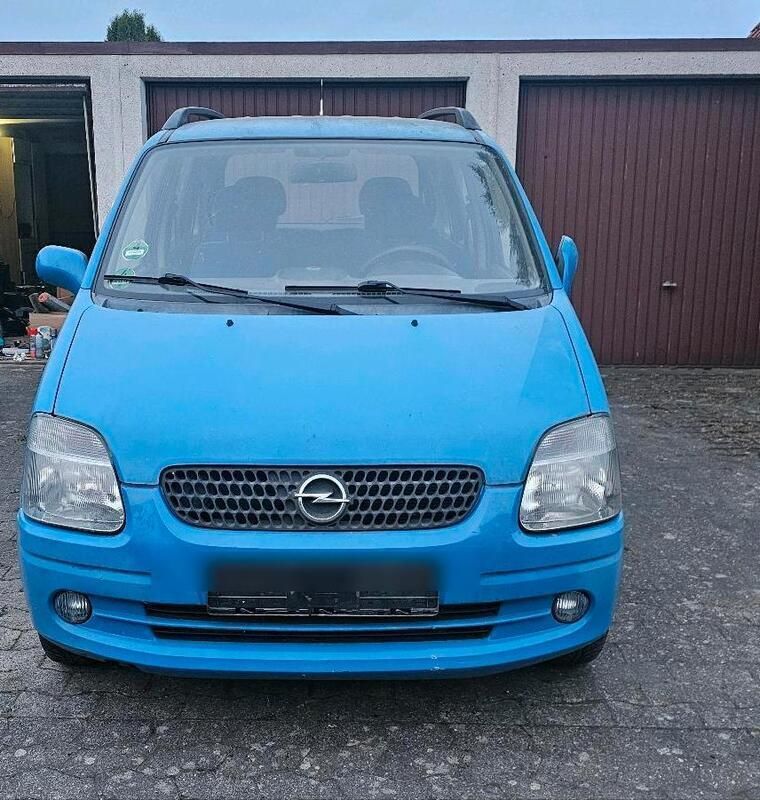 Blau Gebraucht 2001 Opel Agila Kleinwagen | 1.200 € - Bild 1/4