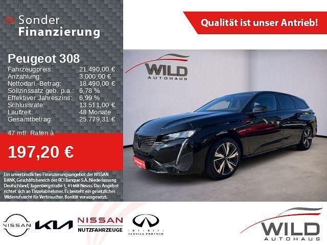 Schwarz Gebraucht 2023 Peugeot 308 Allure Kombi | 21.490 € (Fairer Preis) - Bild 1/4