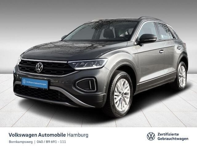 X3 indiumgrau metallic Gebraucht 2023 VW T-Roc Life SUV | 24.777 € (Superpreis) - Bild 1/4