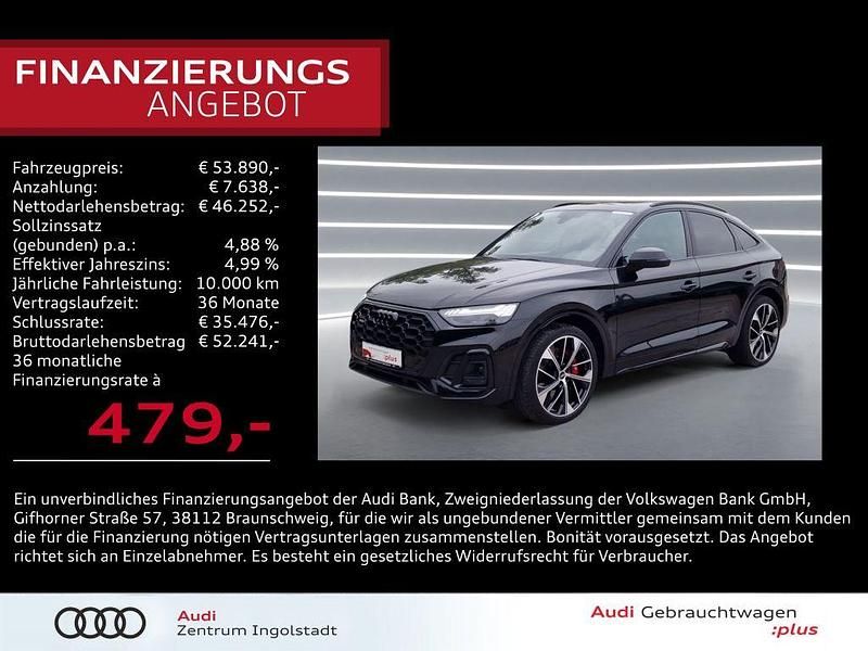 Schwarz metallic Gebraucht 2022 Audi SQ5 Sportback Ambiente SUV | 53.890 € (Etwas zu teuer) - Bild 1/3