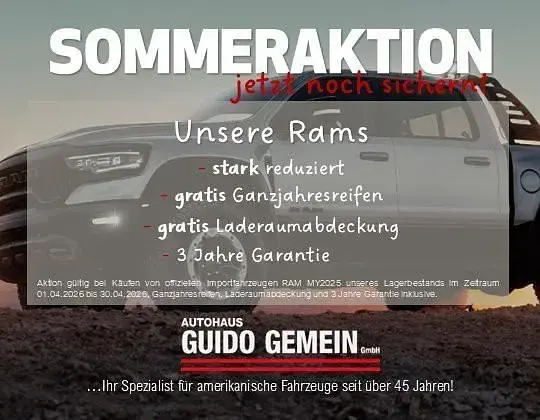 Neu Dodge Ram Limited 540 PS (397 kW) 2025 Bright white Pickup