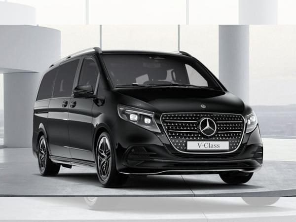 Schwarz (obsidianschwarz metallic) Neu 2025 Mercedes V300 AMG line Van / Kleinbus | 118.194 € - Bild 1/4
