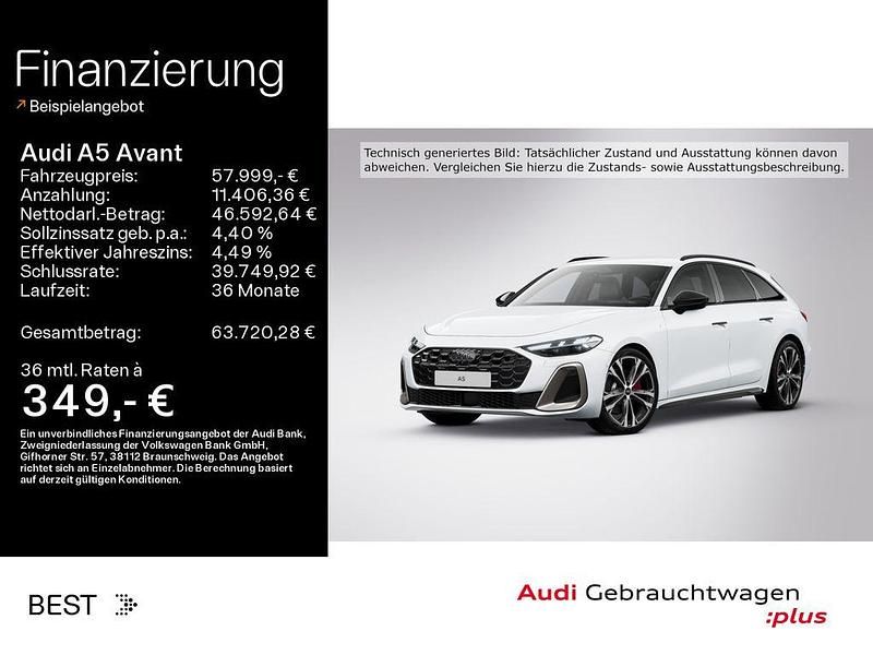 Gletscherweiß metallic Gebraucht 2025 Audi A5 Edition .1 Kombi | 57.999 € (Fairer Preis) - Bild 1/4