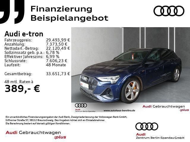 Navarrablau metallic Gebraucht 2021 Audi e-tron Ambiente SUV | 29.279 € (Fairer Preis) - Bild 1/4