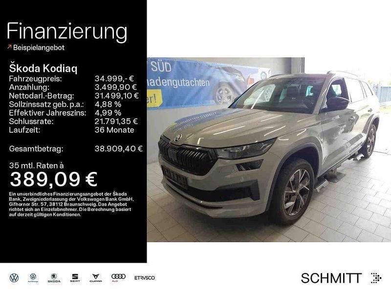 M3 steelgrau Gebraucht 2022 Skoda Kodiaq SportLine SUV | 34.999 € (Guter Preis) - Bild 1/4