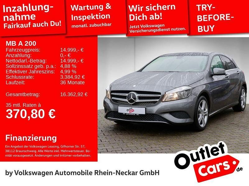 Grau Gebraucht 2015 Mercedes A200 Limousine | 14.999 € (Fairer Preis) - Bild 1/4
