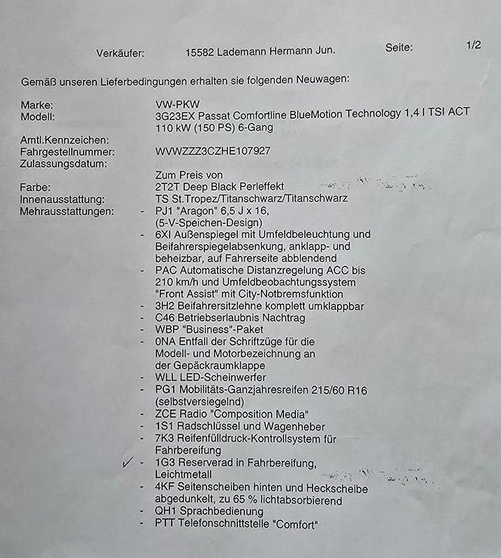 Gebraucht VW Passat 150 PS (110 kW) 2016 Schwarz Limousine